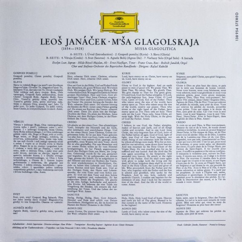 画像2: ラファエル・クーベリック指揮/ヤナーチェク：グラゴル・ミサ (2)