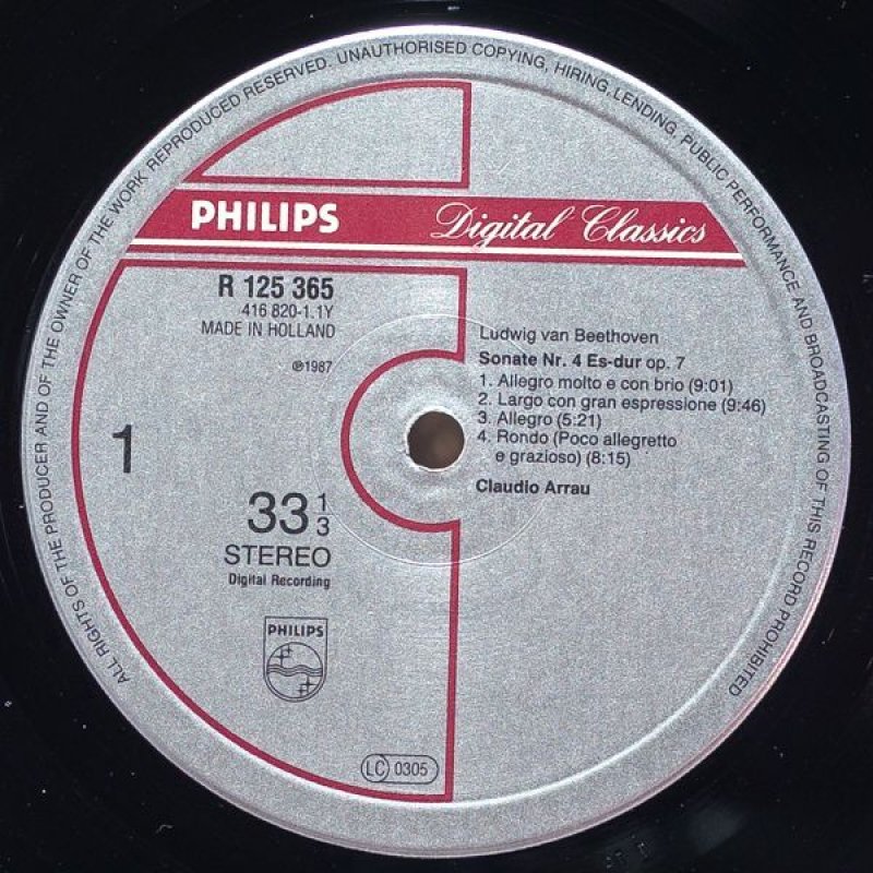 画像3: クラウディオ・アラウ（pf）/ベートーヴェン：ピアノ・ソナタOp.7&Op.10/3 (3)