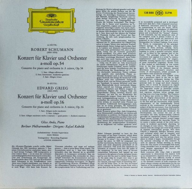 画像2: ゲザ・アンダ（p）/シューマン＆グリーク：ピアノ協奏曲 (2)