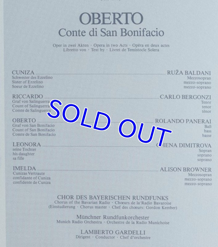 画像4: ランベルト・ガルデルリ指揮/ヴェルディ：サン・ボニファチオ伯爵オベルト (4)