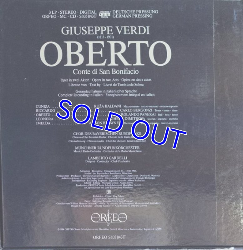 画像2: ランベルト・ガルデルリ指揮/ヴェルディ：サン・ボニファチオ伯爵オベルト (2)