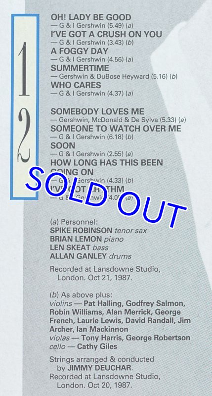 画像3: スパイク・ロビンソン(ts)/The  Gershwin Collection (3)