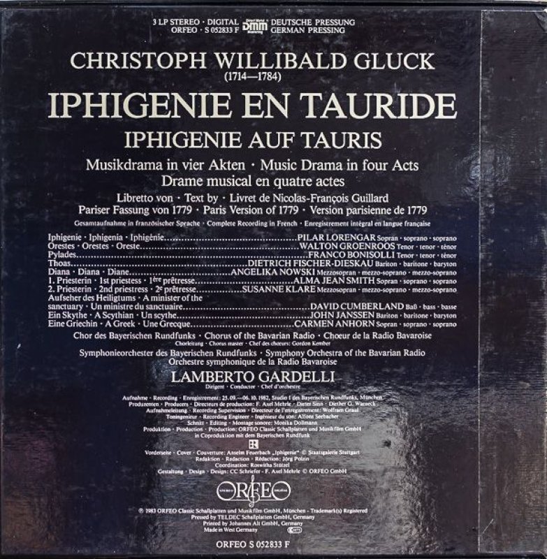 画像2: ランベルト・ガルデッリ指揮/グルック:トーリードのイフィジェニー (2)