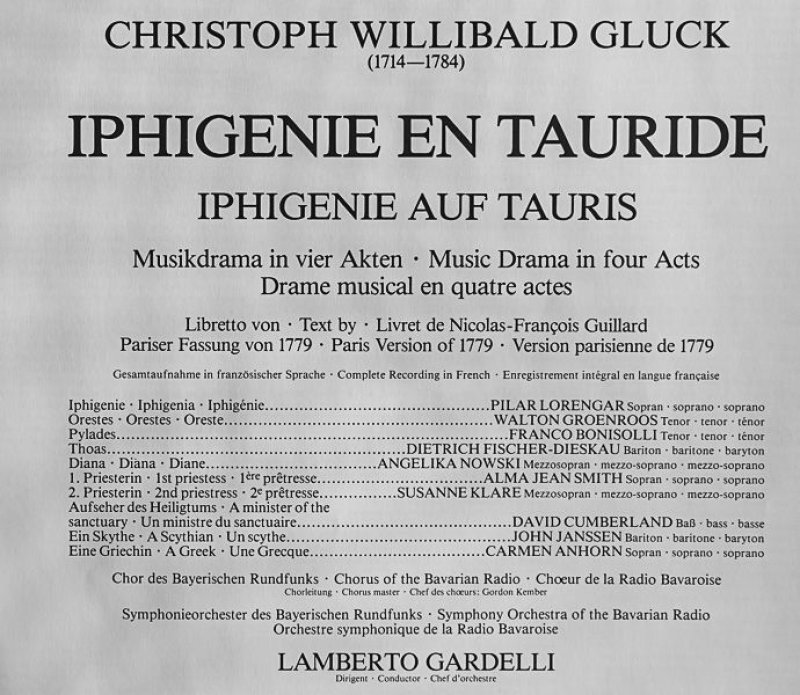 画像3: ランベルト・ガルデッリ指揮/グルック:トーリードのイフィジェニー (3)
