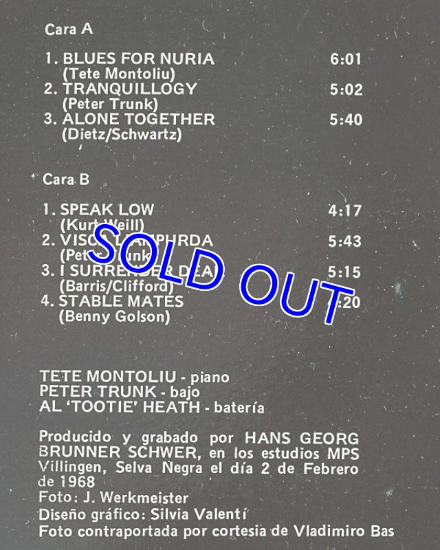 画像3: テテ・モントリュー・トリオ/PIANO FOR NURIA (3)