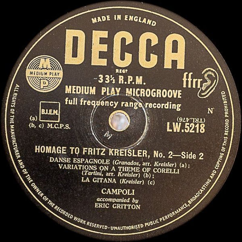 画像5: アルフレード・カンポーリ(Vn)/HOMAGE TO KREISLER NO.2 (5)