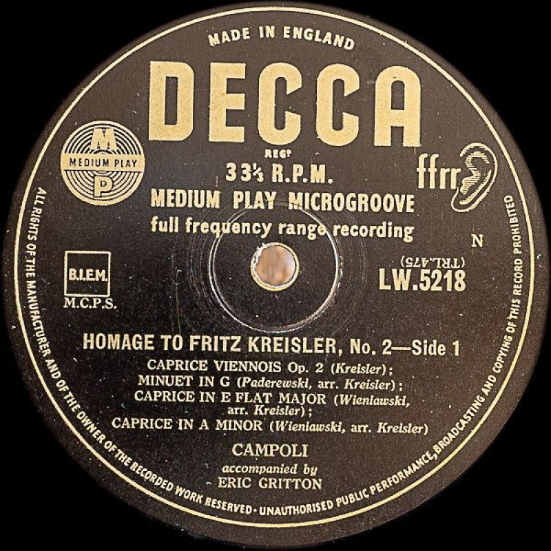 画像4: アルフレード・カンポーリ(Vn)/HOMAGE TO KREISLER NO.2 (4)