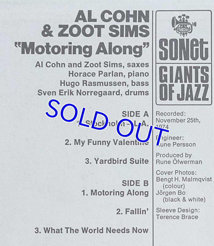 画像3: アル・コーン&ズート・シムス/Motoring Along (3)