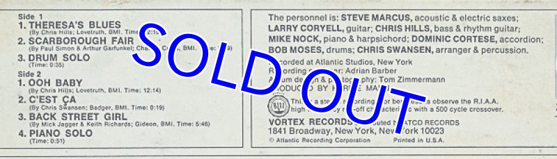 画像3: スティーヴ・マーカス(ts)/COUNT'S ROCK BAND (3)