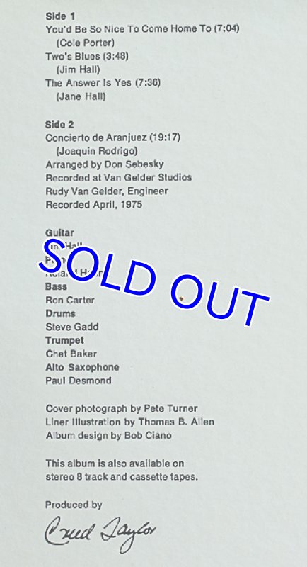 画像4: ジム・ホール(g)/コンチェルト (4)