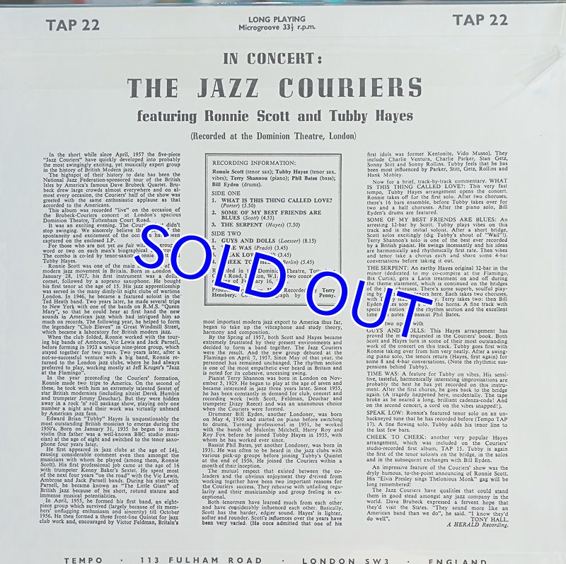 画像2: THE JAZZ COURIERS/IN CONCERT (2)