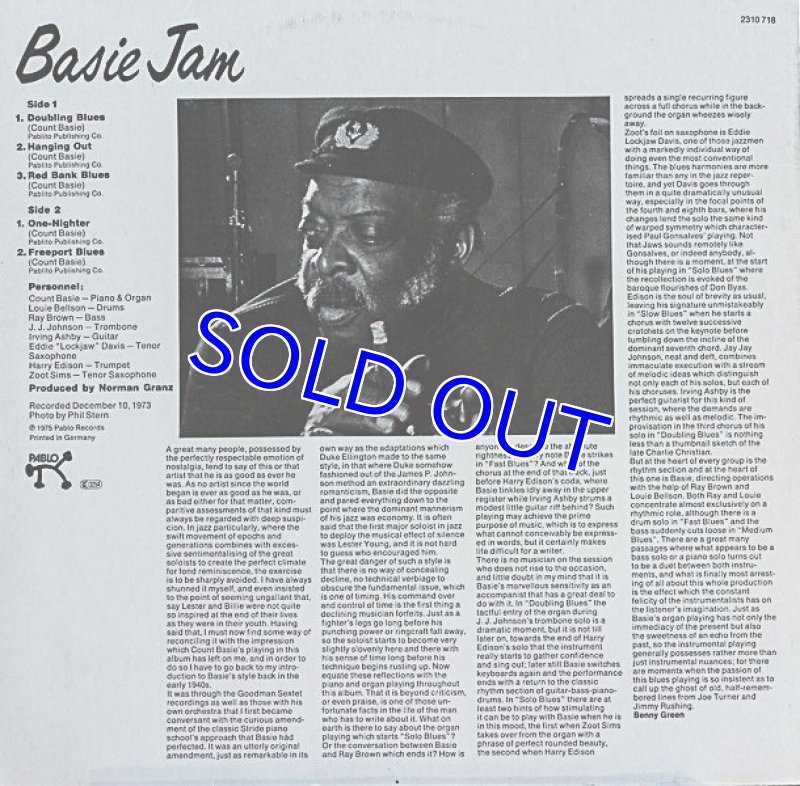 画像2: カウント・ベイシー(p)/BASIE JAM (2)