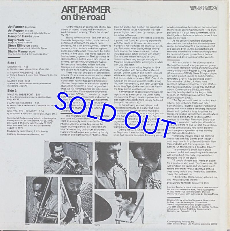 画像2: アート・ファーマー(tp)/on the road (2)