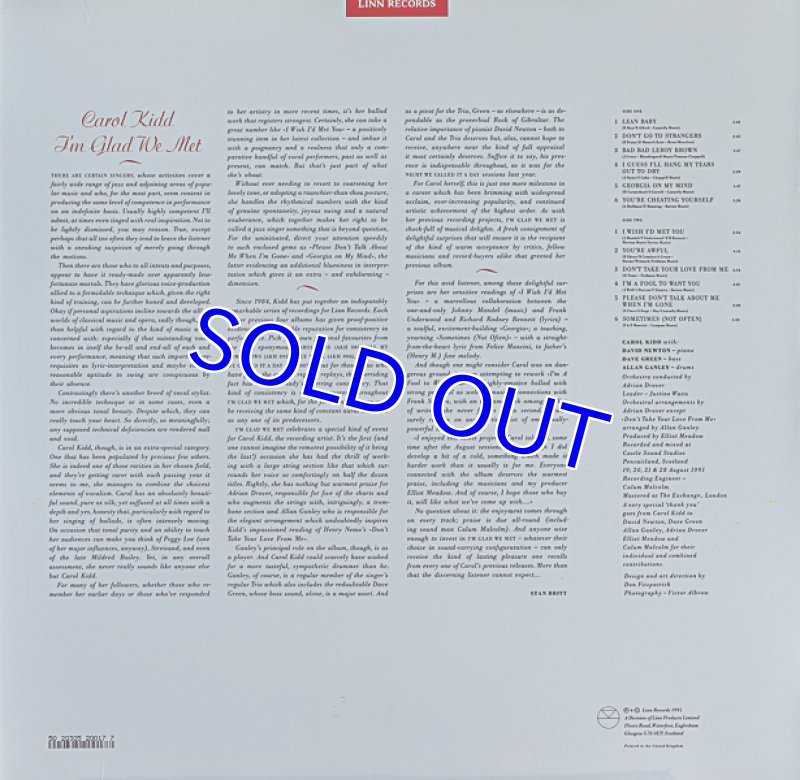 画像2: キャロル・キッド/I'M GLAD WE MET (2)