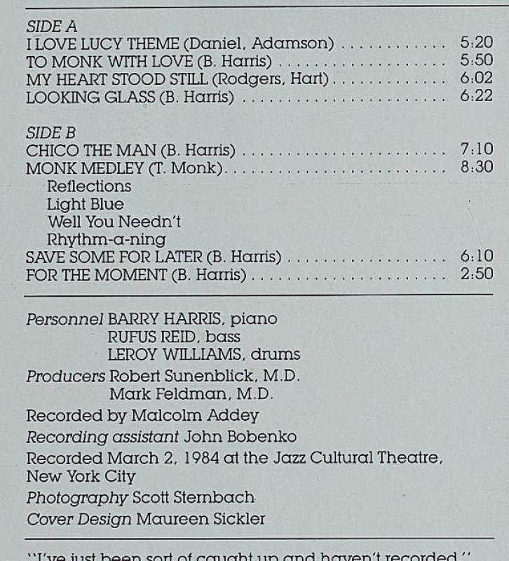 画像3: バリー・ハウス(pf)/FOR THE MOMENT (3)