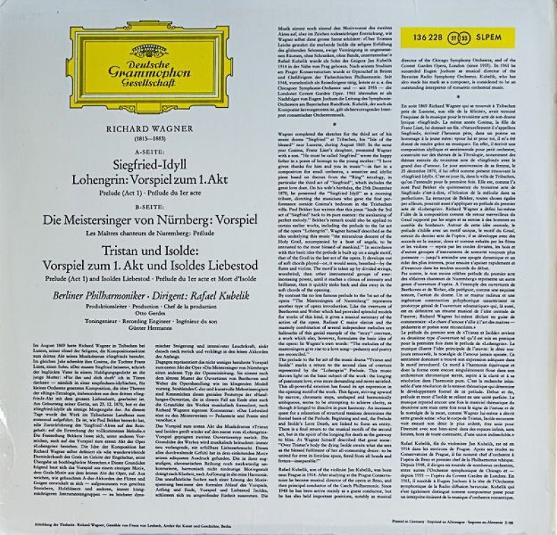 画像2: ラファエル・クーベリック指揮/ワーグナー管弦楽曲集 (2)