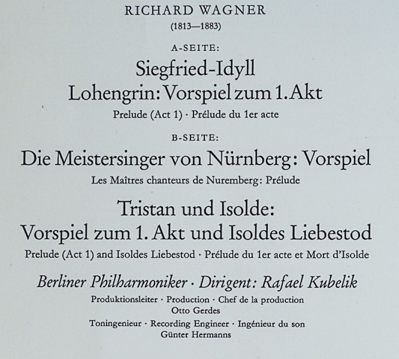 画像3: ラファエル・クーベリック指揮/ワーグナー管弦楽曲集 (3)