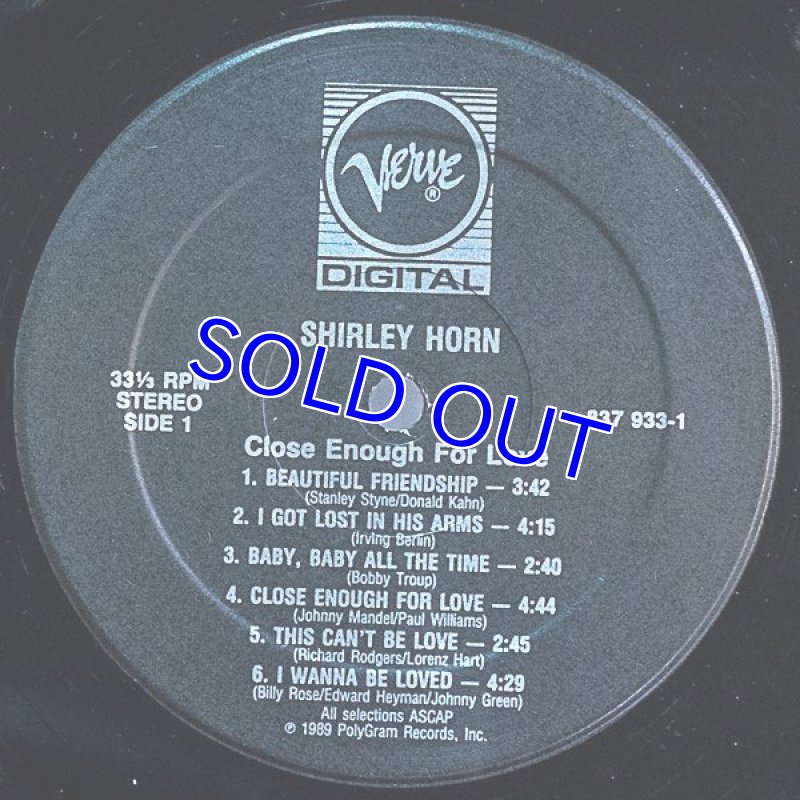 画像5: シャーリー・ホーン(Vo)/CLOSE ENOUGH FOR LOVE (5)