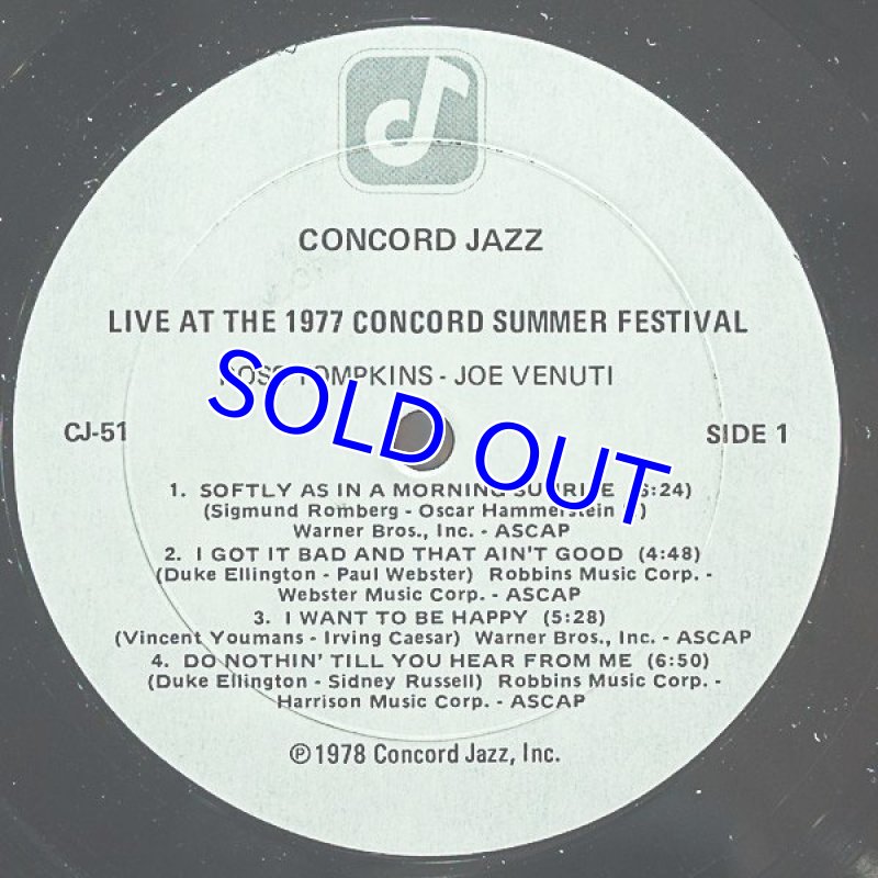 画像4: ロス・トンプキンス（p）/LIVE AT THE 1977 CONCORD SUMMER FESTIVAL (4)