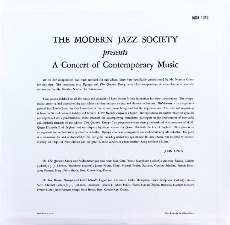 画像2: ジョン・ルイス（p）/ザ・モダンジャズ・ソサエティ (2)