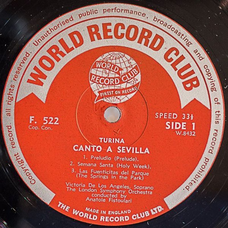 画像3: ビクトリア・デ・ロス・アンヘレス(Sop)/トゥリーナ:セビリアの歌 (3)