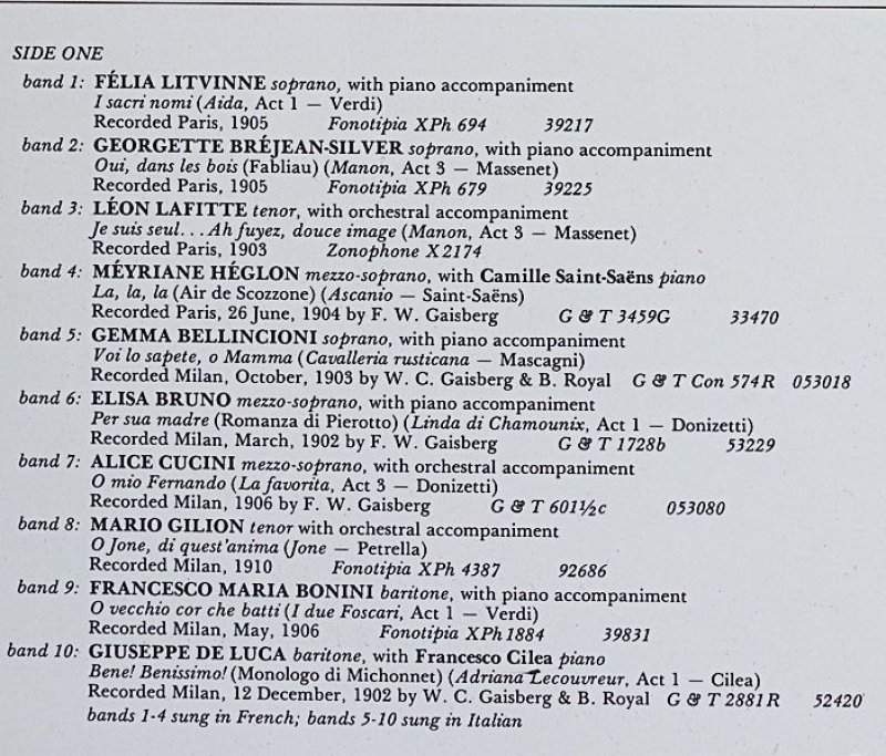 画像3: A RECORD OF SINGERS/Recording from 1902-1912/トゥリーナ:セビリアの歌 (3)