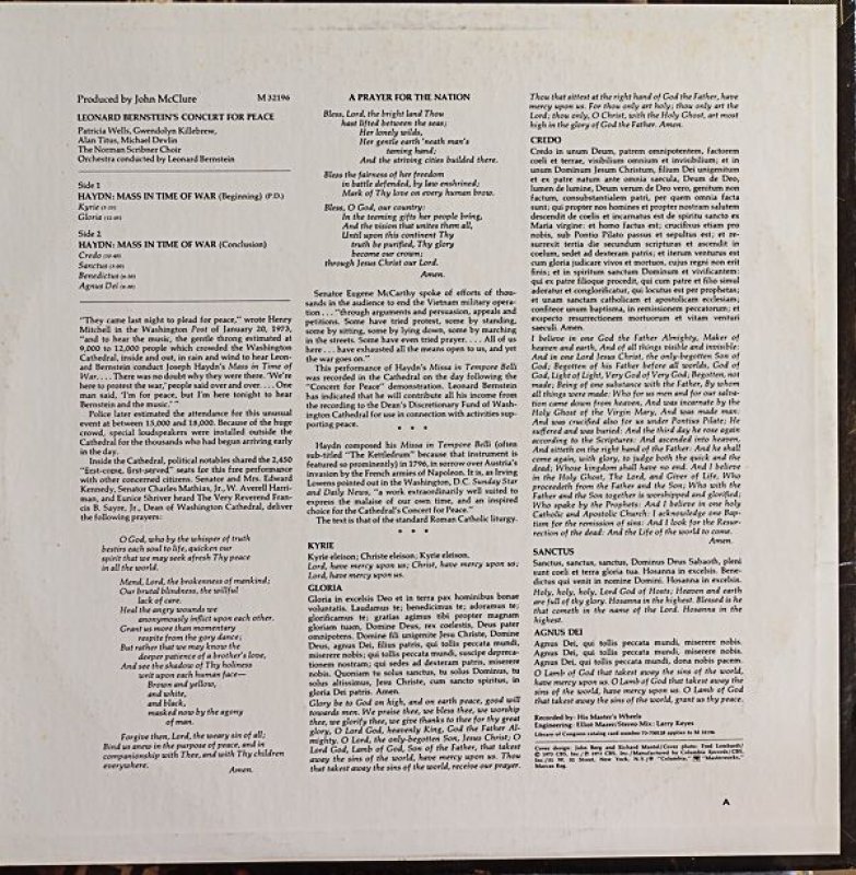 画像2: レナード・バーンスタイン指揮/ハイドン:ミサ第7番 戦時のミサ曲 (2)