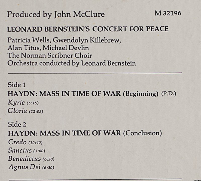 画像3: レナード・バーンスタイン指揮/ハイドン:ミサ第7番 戦時のミサ曲 (3)
