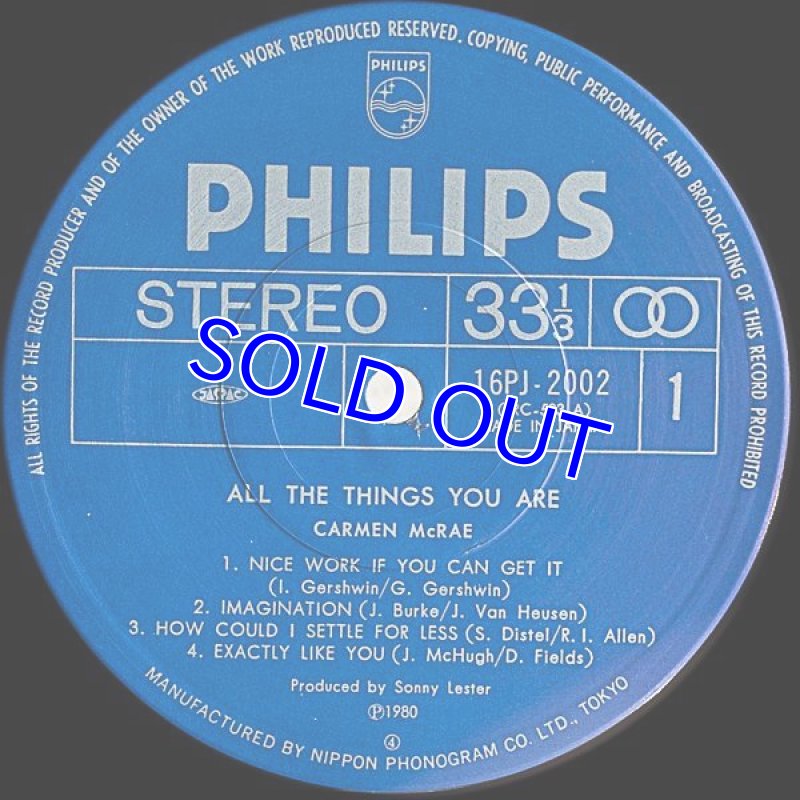 画像3: カーメン・マクレイ/オール・ザ・シングス・ユー・アー (3)