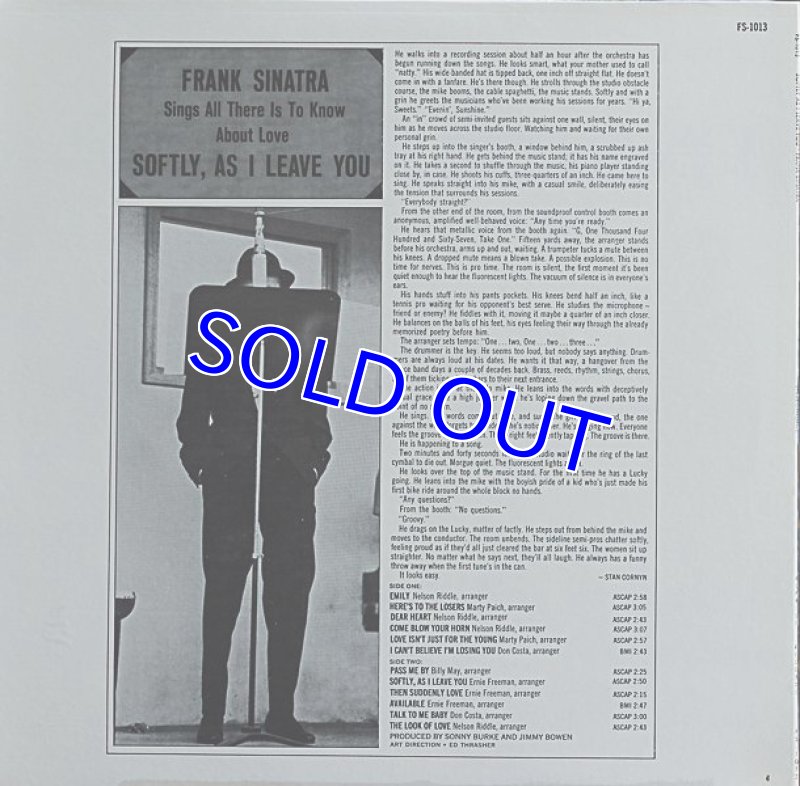 画像2: フランク・シナトラ/SOFTLY AS I LEAVE YOU (2)