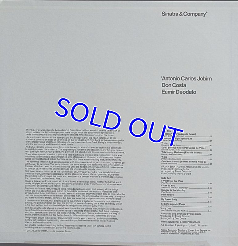 画像2: フランク・シナトラ/WITH ANTONIO CARLOS JOBIN (2)