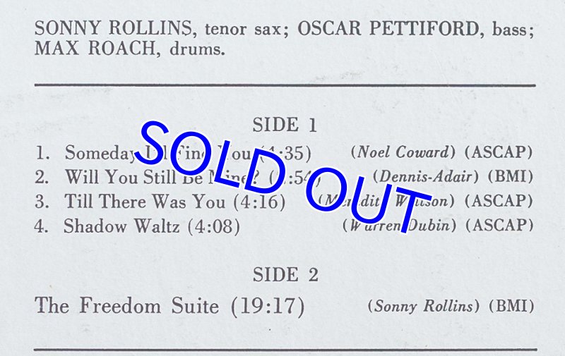 画像3: ソニー・ロリンズ（ts）/Shadow Waitz (3)