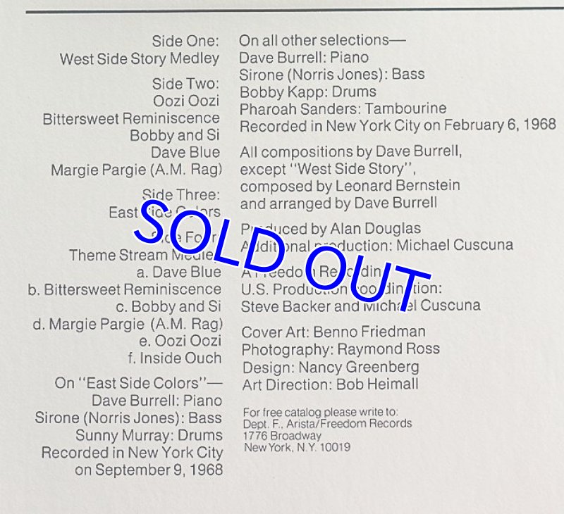 画像3: デイブ・バレル(p)/HIGH WON=HIGH TWO(2LP) (3)