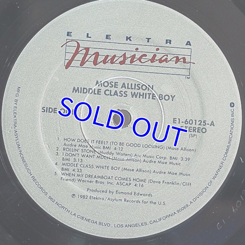画像4: モーズ・アリソン(P,Vo)/MIDDLE CLASS WHITE BOY (4)