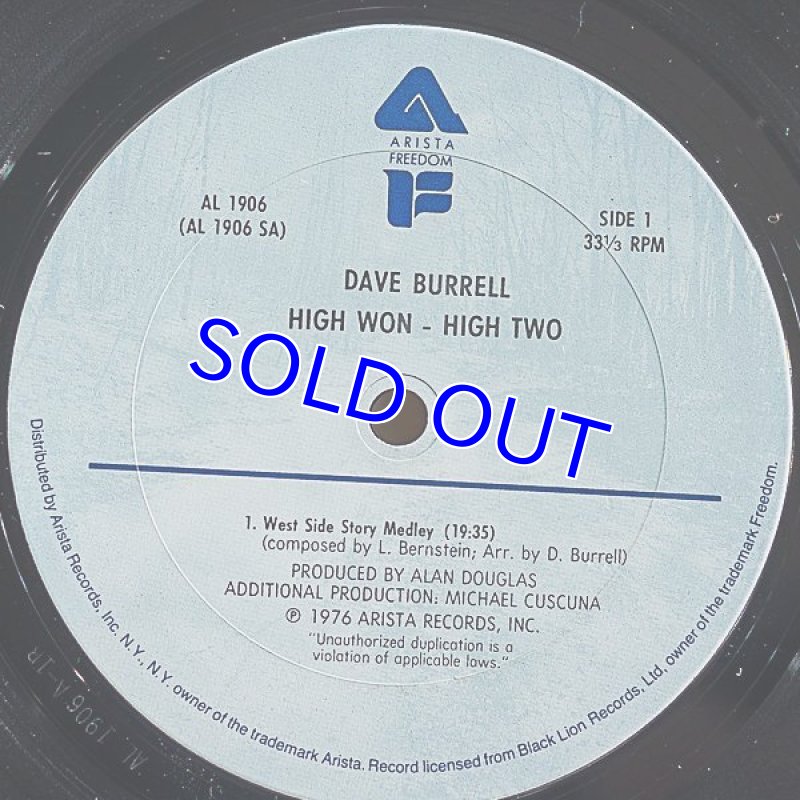 画像4: デイブ・バレル(p)/HIGH WON=HIGH TWO(2LP) (4)
