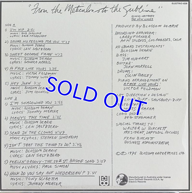 画像2: ブロッサム・ディアリー/FROM THE METICULOUS TO THE SUBLIME (2)