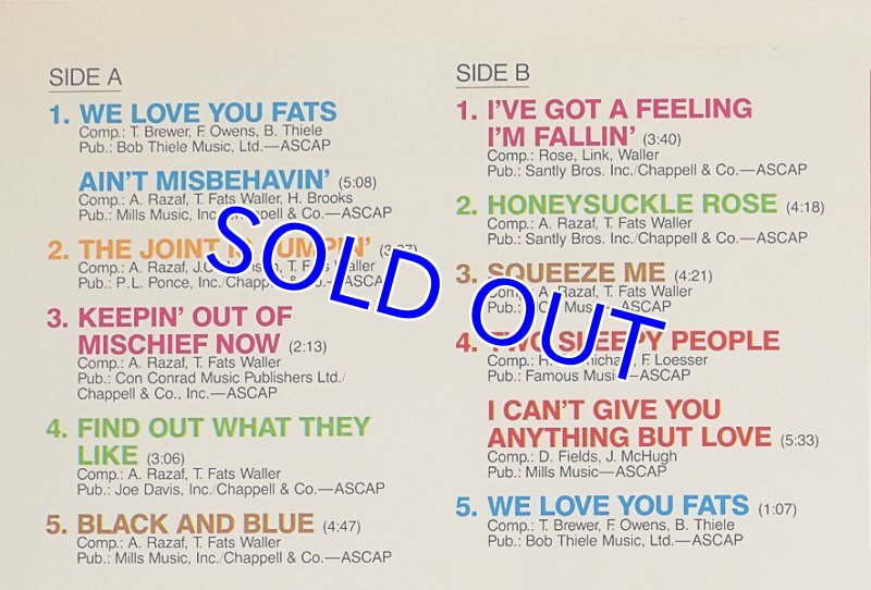 画像3: テレサ・ブリュワー/WE LOVE YOU FATS (3)