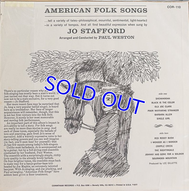 画像2: ジョー・スタッフォード/AMERICAN FOLK SONG (2)