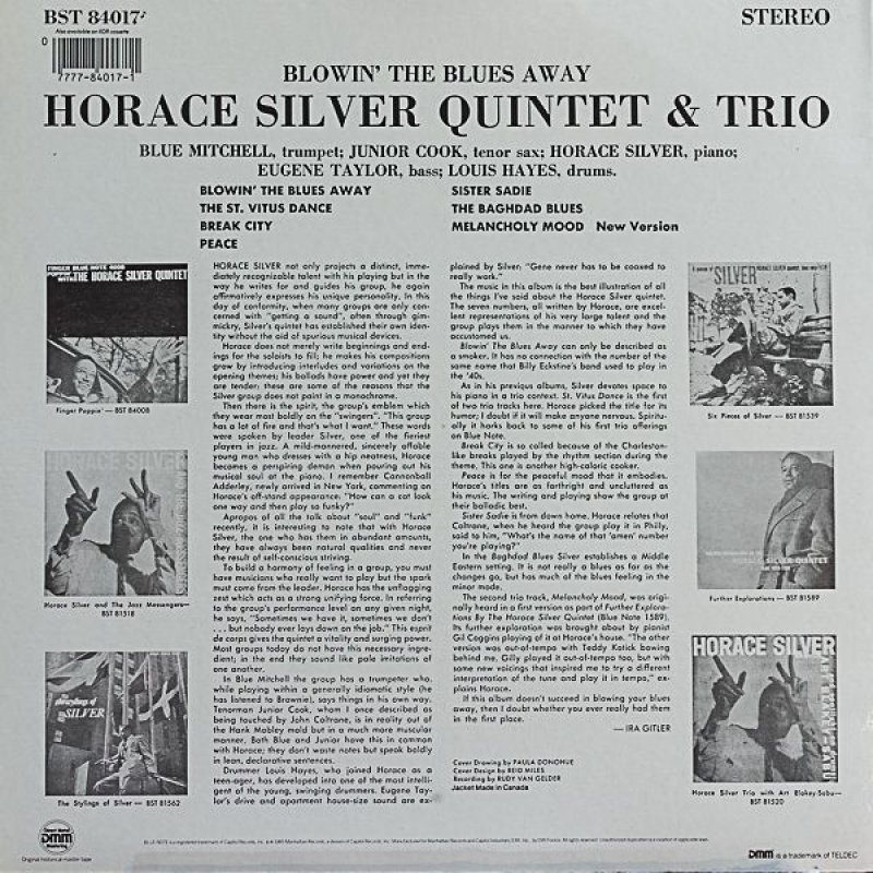 ホレス・シルバー　他　ジャズ レコード　2セット 　ブルー・ノート　青白ラベル Horace Silver / ホレス・シルバー / Silver's Blue (YS-896-E