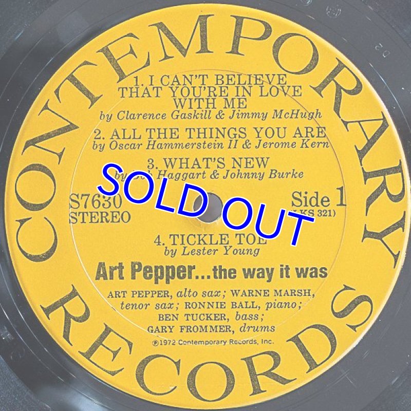 画像3: アート・ペッパー（as）/the way it was (3)