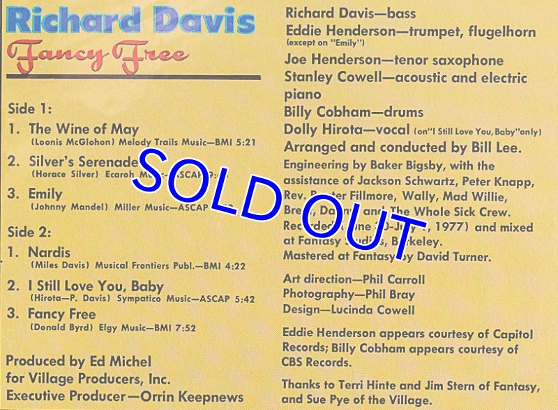 画像3: リチャード・デイヴィス(b)/FANCY FREE (3)