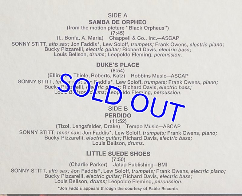 画像3: ソニー・スティット(ts)/STOMP OFF LET'S GO (3)