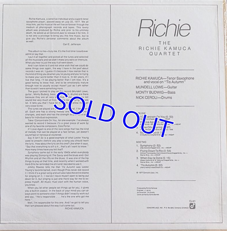 画像2: リッチー・カミューカ(ts)/RICHIE (2)