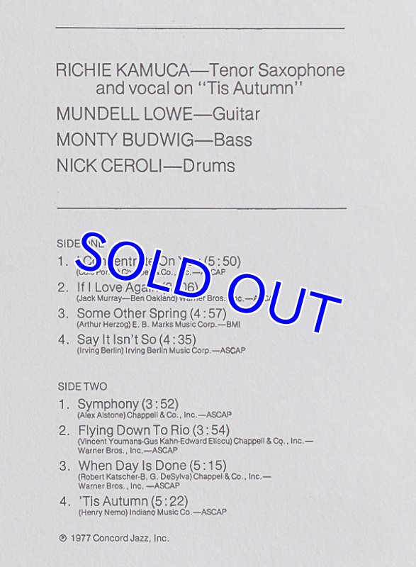 画像3: リッチー・カミューカ(ts)/RICHIE (3)