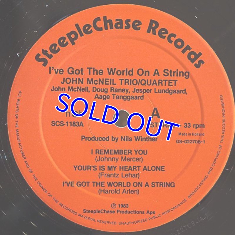 画像4: ジョン・マクニール(tp)/I'VE GOT THE WORLD ON A STRING (4)