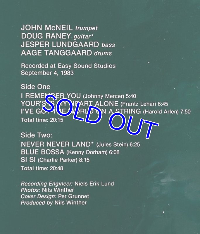 画像3: ジョン・マクニール(tp)/I'VE GOT THE WORLD ON A STRING (3)