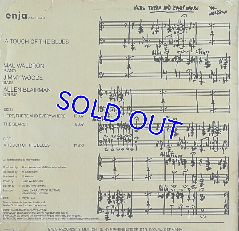 画像2: マル・ウォルドロン(p)/A TOUCH THE BLUES (2)