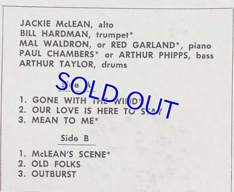 画像3: ジャッキー・マクリーン(as)/マクリーンズ・シーン (3)