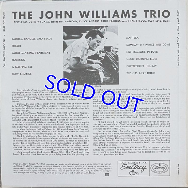 画像2: ジョン・ウィリアムス(p)/THE JOHN WILLIAMS (2)