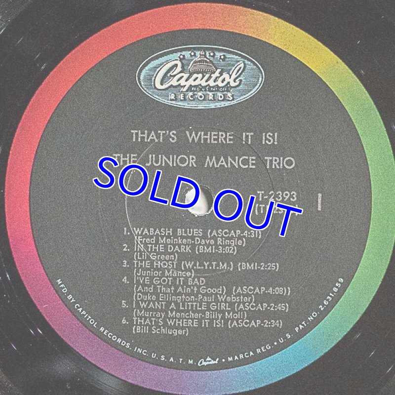 画像4: ザ・ジュニア・マンス・トリオ/THAT'S WHERE IT IS ! (4)